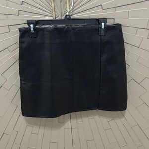 Old Navy Black Faux Leather Mini Skirt